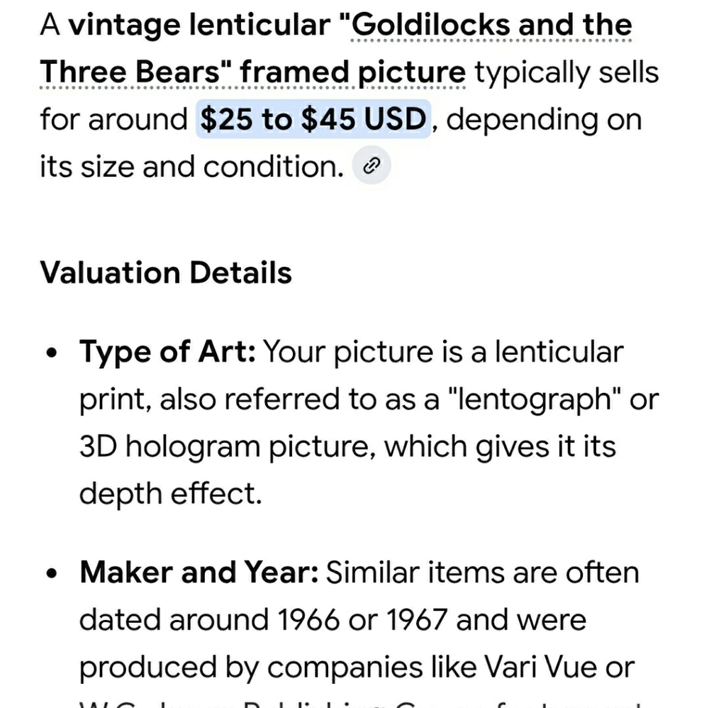 Vintage Goldilocks Lentograph - Picture 10 of 10